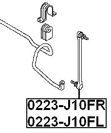 Front Left Stabilizer Link / Sway Bar Link Fits Nissan 54668-1AA0A, 54668-1AA0E, - Picture 2 of 13