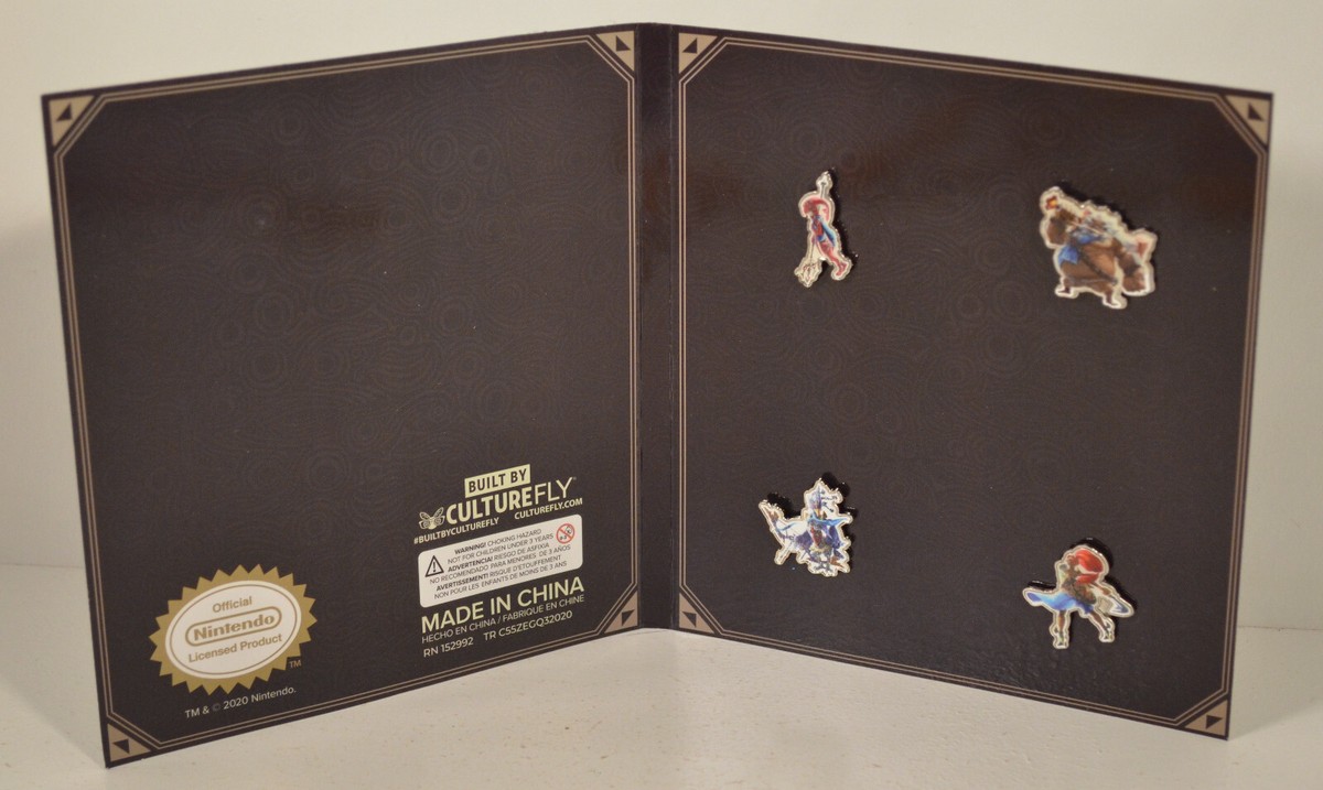 Official Legend of Zelda Breath of WIld Champions Pin Set Nintendo
