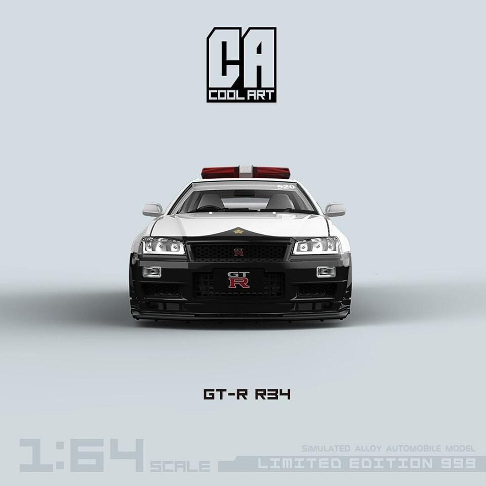 ミニカー Nissan skyline GTR-34 police car s-l400.jpg