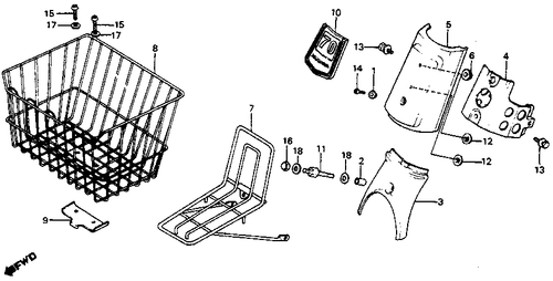 *OEM HONDA PASSPORT FRONT BASKET 1980 TO 1983 81311-GB4-810 (PASSBASKET) S1273 - Picture 3 of 3