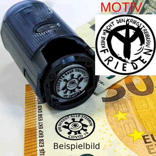 Frieden-Keine Macht den Kr Motiv-Stempel verschiedene Ausführungen für Banknoten - Picture 3 of 4