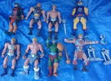 MOTU 200X Action Figure Lot He-Man Mer-Man At Arms Sy Klone Masters Of Universe