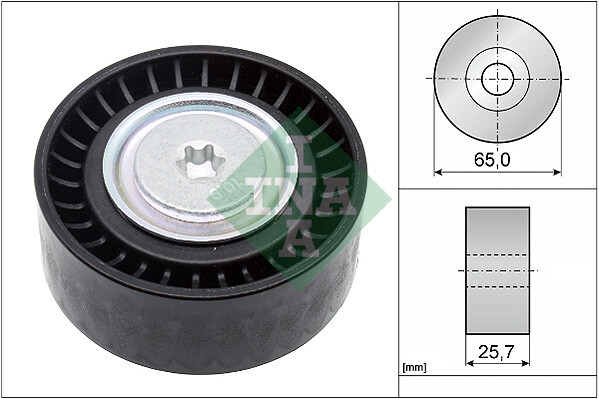INA 532 0907 10 Deflection/Umlenkrolle, Keilrippenriemen FüR CitroëN, Fiat,-image