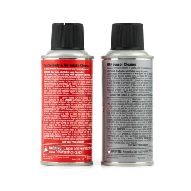 CRC 05111 MAF Mass Air Flow Sensor & Throttle Body Intake Cleaner Twin