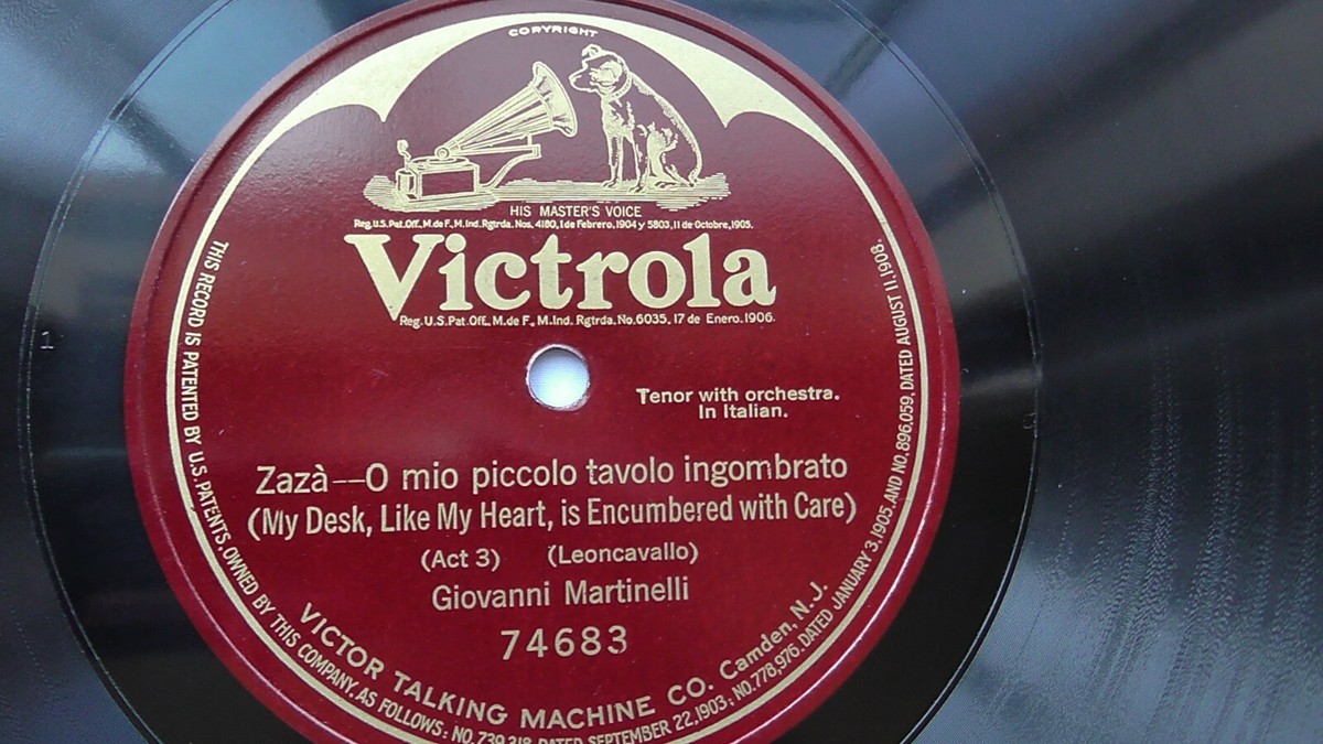 Giovanni Martinelli 78rpm Single 12-inch Victrola Records #74683