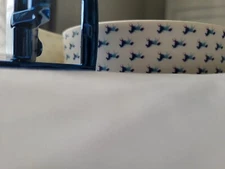 C4 Adjustable Belt Equestrian All Over Horses White Blue Buckle