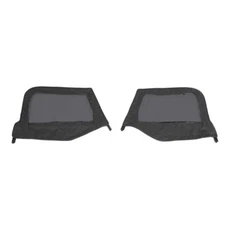 Soft Top Upper HALF Door skins TINTED WINDOWS BLACK 97-06 FOR Jeep Wrangler TJ