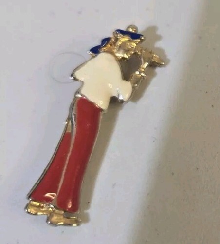 Vintage Sailor Pirate Spyglass Costume Jewelry Figural Brooch Pin Naval - Picture 3 of 9