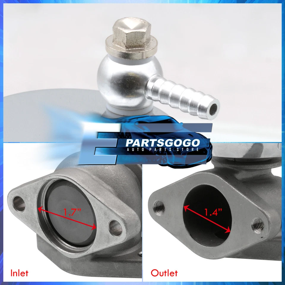 Silver 38mm External Turbo Wastegate 2 Bolt Universal Flange Manifold 8Psi Foto 3 de 4