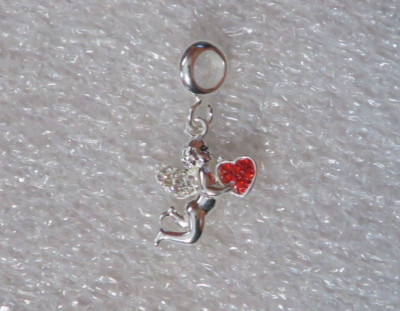 NEW DaVinci Beads & Charms Interchangeable Jewelry - Cupid w/ CZ Heart DB12-8