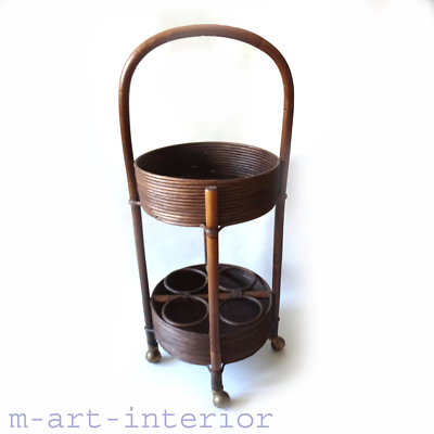Vintage Bambus Rattan Barwagen / Trolley mit Flaschenhalterung, Italien  1960er | eBay.de