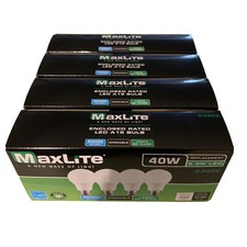 MaxLite LED 5.5W Soft White 450 Lumens A19 40W Dimmable Four 4-Packs 16 Bulbs