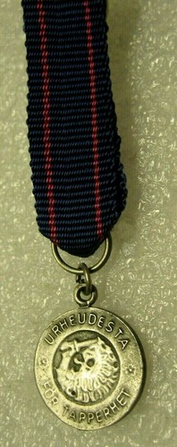 Finnland Finnische Minigröße Medaille UPHEUDESTA FÜR TAPERHET, ww2