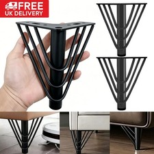 4x Heavy Duty Metal Furniture Leg Feet Chair Cabinet Bed Sofa Hairpin Support UK