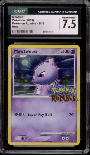 Pokemon Mewtwo Rumble Holo #9 CGC 7.5