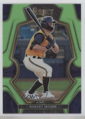 2023 Panini Select Premier Level Neon Green Prizm 11/75 Robert Moore #182 b4d
