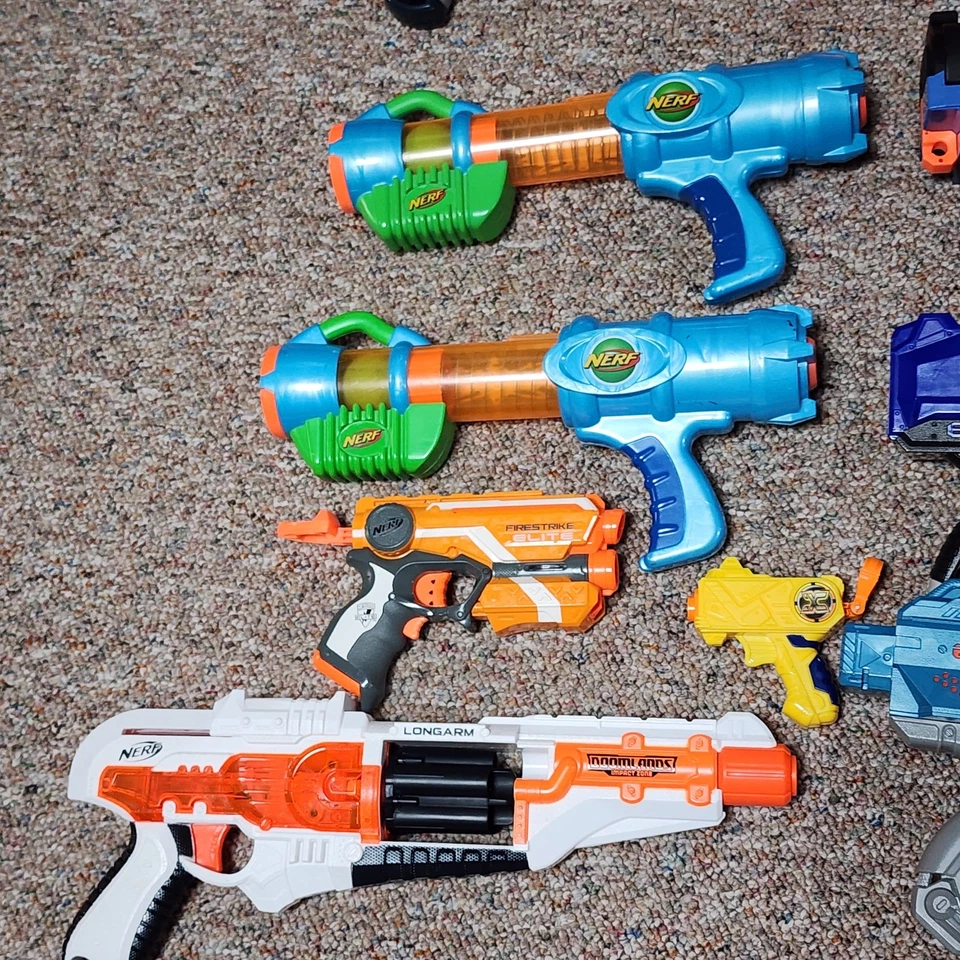 NERF Gun Lot of 12 Blasters Longshot CS-6 Rival XV-3000 SurgeFire Shockwave Set - Image 2 of 4
