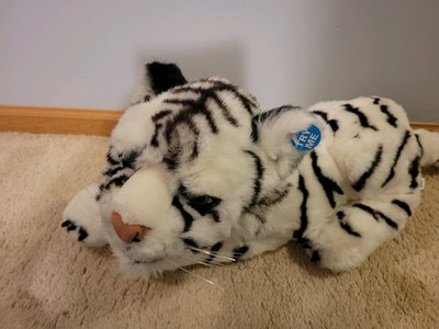 Discovery Channel Plush Striped Stuffed Animal White Tiger Realistic 21 