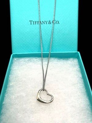 【1 Tag Abwicklung】TIFFANY&Co. Tiffany Halskette mit offenem Herz SV925 2cm TOP JPN