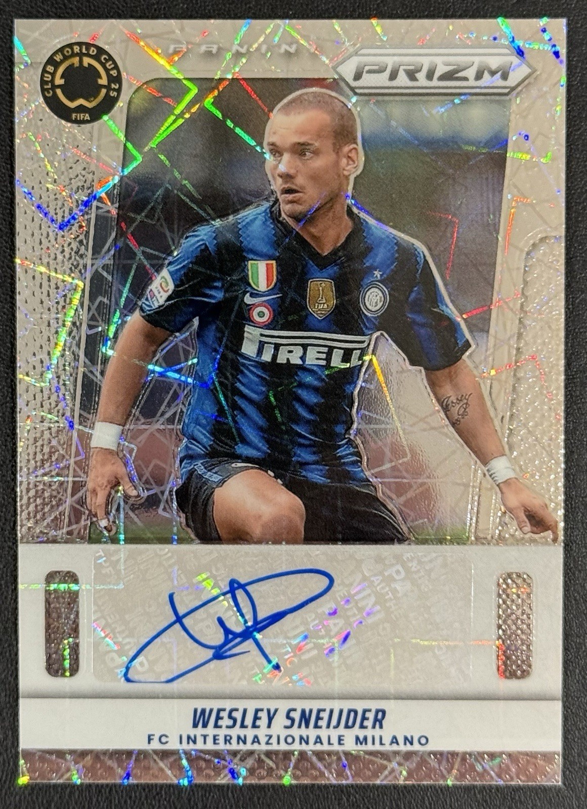 2025 Panini Prizm FIFA Club World Cup WESLEY SNEIJDER Velocity Auto #FA-WS SSP view 1