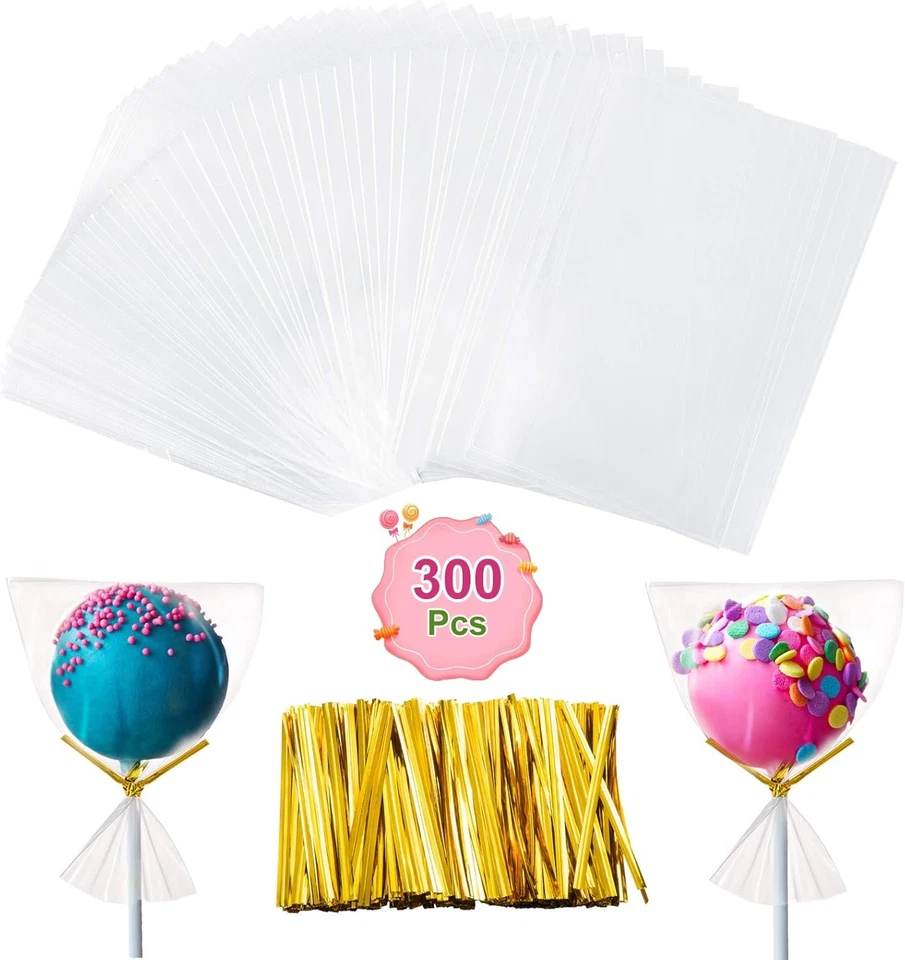 GWHOLE 300 Stück Cellophantüten Klein 7 x 10 cm OPP Zellophantüten Transparent Tüten