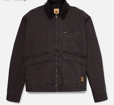 Men s Timberland Stratford Washed Black Canvas Jacket Size XS NWT!!!