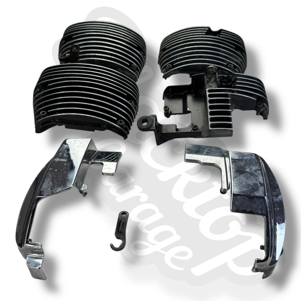 03 Honda Shadow Spirit 750 OEM Motor Extremo Superior Todo Cilindro Aleta Cubierta Cromo Foto 2 de 4