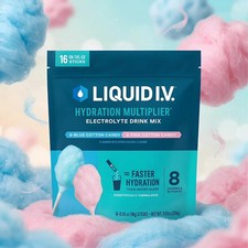 Liquid I.V. Hydration Multiplier Cotton Candy Electrolyte Powder 16 Servings