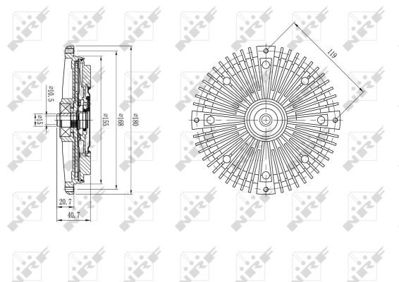 Fits NRF 49588 FAN CLUTCH  ⭐UK Stock⭐