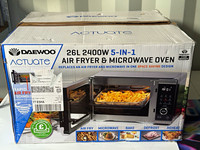 Daewoo Actuate 26L 2400W 5-in-1 Air Fryer & Microwave Oven Silver/Black