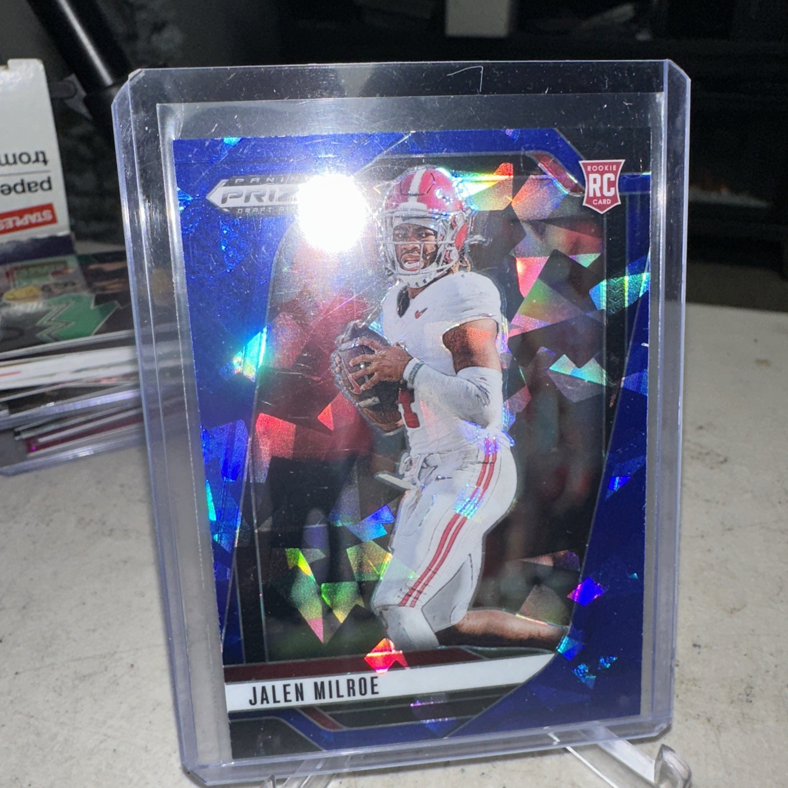 2025 Panini Prizm Draft Picks - Jalen Milroe #5 Blue Ice Prizm /149 (RC)