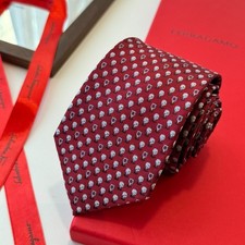NWT Ferragamo Designer Silk Tie Men's Luxury Formal Business Classic