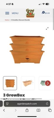 The Garden Patch GrowBox Self-Watering Tomato Planter pack includes 3 grow boxes