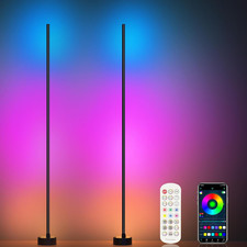 Corner Floor Lamp, 2 Pack LED Corner Lamp with App/Remote/Button Control, Smart