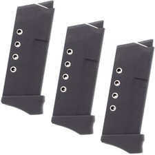 ProMag 3 Pack 6-Round Magazine for GLOCK Model 43 G43 9mm, GLK12 Black Polymer
