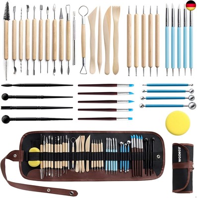 WOMGF Modellierwerkzeug Set Töpferwerkzeug 41 Stücke Polymer Clay Sculpting W