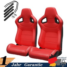 Sportsitz Schalensitz Rot roten Nähten Paar Verst. Rückenlehne für Benz