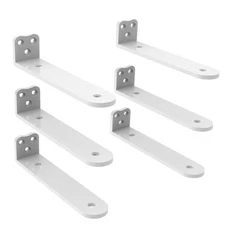  Heavy Duty Floating Shelf Brackets, 1/4 12 Inch WHITE 6 PACK--1/4 IN Thickness