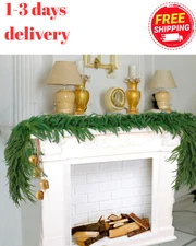 2 Pcs Christmas Garland 6 Ft Real Touch Norfolk Pine for Mantle Christmas Decor