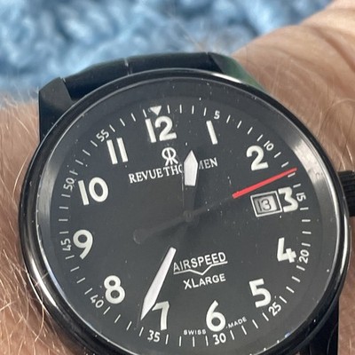 REVUE THOMMEN Airspeed Xlarge Classic AUTOMATIC Authentic Swiss Pilot.
