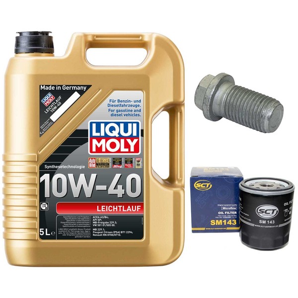 MotoröL Filter Set 10W-40 5 Liter + ÖLablassschraube FüR Toyota Camry 3.0 190 PS-image