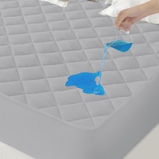 Waterproof Cot Mattress Pad Quilted Fitted Protector for Narrow Queen Twin Smal