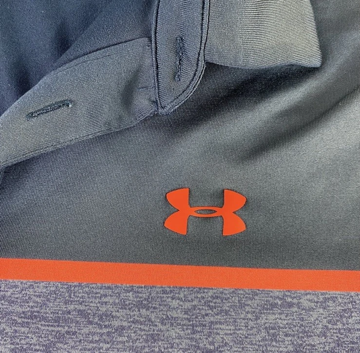 Polo Under Armour The Playoff para Hombres 2XL Azul Colorblock Manga Corta Rendimiento Foto 3 de 4