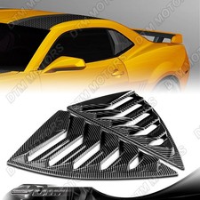 For 10-15 Chevy Camaro Carbon Painted Side Window Louvers Scoop Cover Vent 2pcs For 10-15 Chevy Camaro Carbon Painted Side Window Louvers Scoop Cover Vent 2pcs