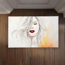 Begin Home Decor CODM2134UMFSI9 21 x 34 in. Woman with Red Lips - Orange Bedr...