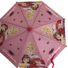  DEFECTIVE Disney Girls' Little Assorted Character Umbrella, Princess, Age 3-6