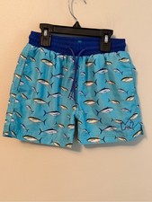Prodoh Blue Fish Print Swim Trunks Size 6