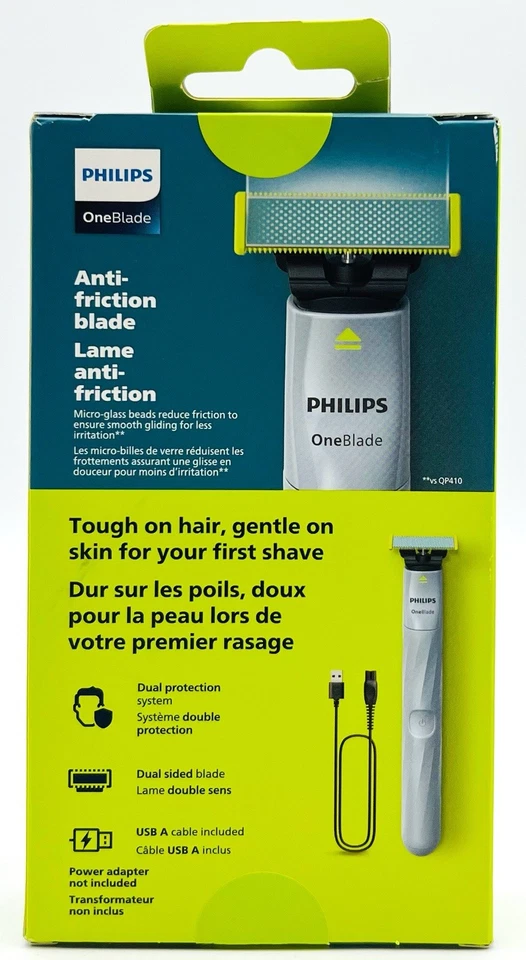 Philips OneBlade Primer Afeitado Modelo QP1324/20 con Hoja Antifricción - Gris Foto 3 de 3