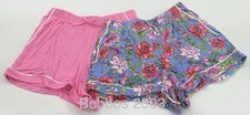 Room Service Women's 2-Pack Lounge Shorts, Pink  Floral Print, Size S