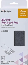 Flex Scuff Pads for Paint Prep & Finishing Polish Retail Pack 4.5" X 9" - Gray 8
